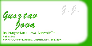 gusztav jova business card